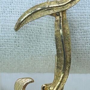 Vintage Gold Tone Letter J Brooch Pin
